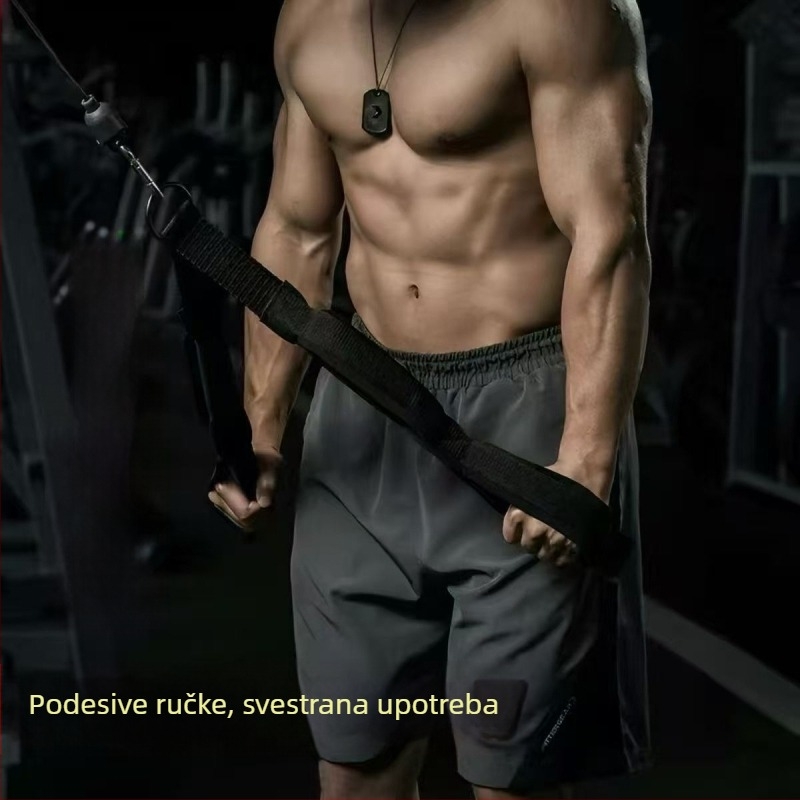 Višesegmentno produžno užad za fitness gantry, debeli kabel za visoko vučenje, dvostruka glava za potisak, za biceps i triceps