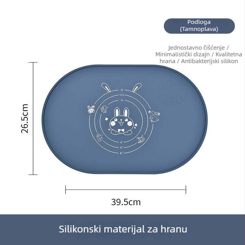 Antibakterijska silikon podloga za mijesenje tijesta, debela, prehrambene klase, velika kuhinjska podloga za pečenje i mijesanje tijesta