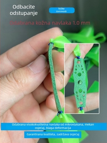 Set plosnatih gumica za praćku s okvirom, 6,5 mm, prozirno zelene boje, fluorescentno zelena, visoka elastičnost, izdržljive široke gumice