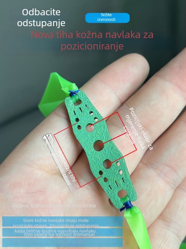 Set plosnatih gumica za praćku s okvirom, 6,5 mm, prozirno zelene boje, fluorescentno zelena, visoka elastičnost, izdržljive široke gumice