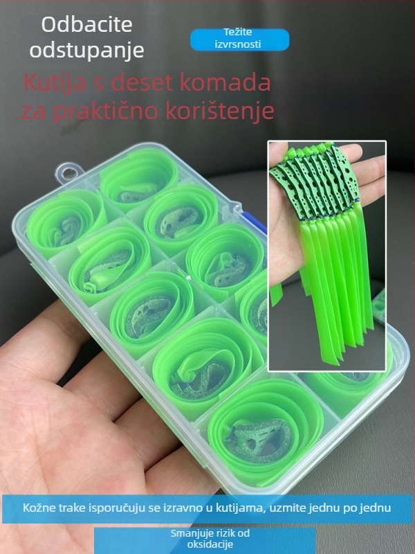 Set plosnatih gumica za praćku s okvirom, 6,5 mm, prozirno zelene boje, fluorescentno zelena, visoka elastičnost, izdržljive široke gumice