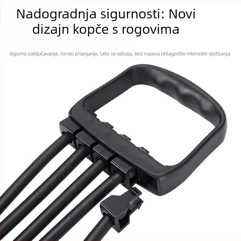 Kućni trenazer za ruke s 5 cijevi – gumene trake za trening ruku, leđa, ramena i prsnog koša