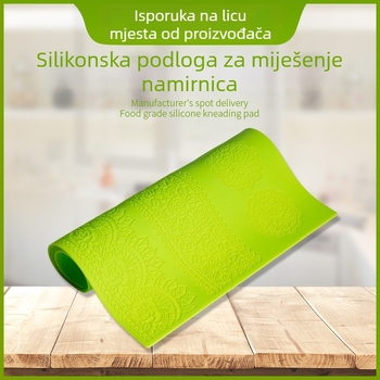 Debela silikonska podloga za mijesanje tijesta, protivljepljiva površina za razvaljivanje tijesta i pečenje