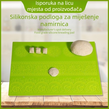 Debela silikonska podloga za mijesanje tijesta, protivljepljiva površina za razvaljivanje tijesta i pečenje