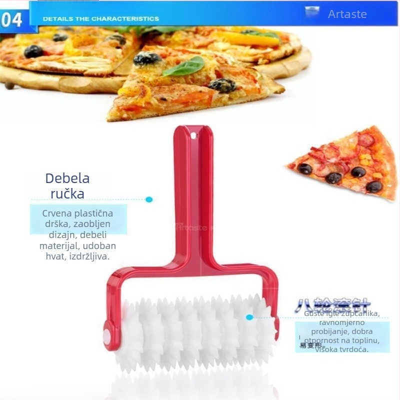 Valjak za tijesto pizze s rupicama