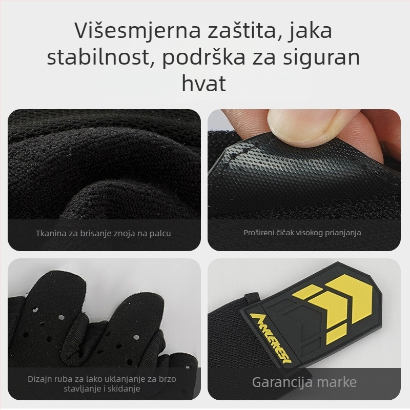 Rukavice za fitness s pola prsta i zaštitu dlana, za muškarce i žene, protuklizne, prozračne, za trening s bućicama