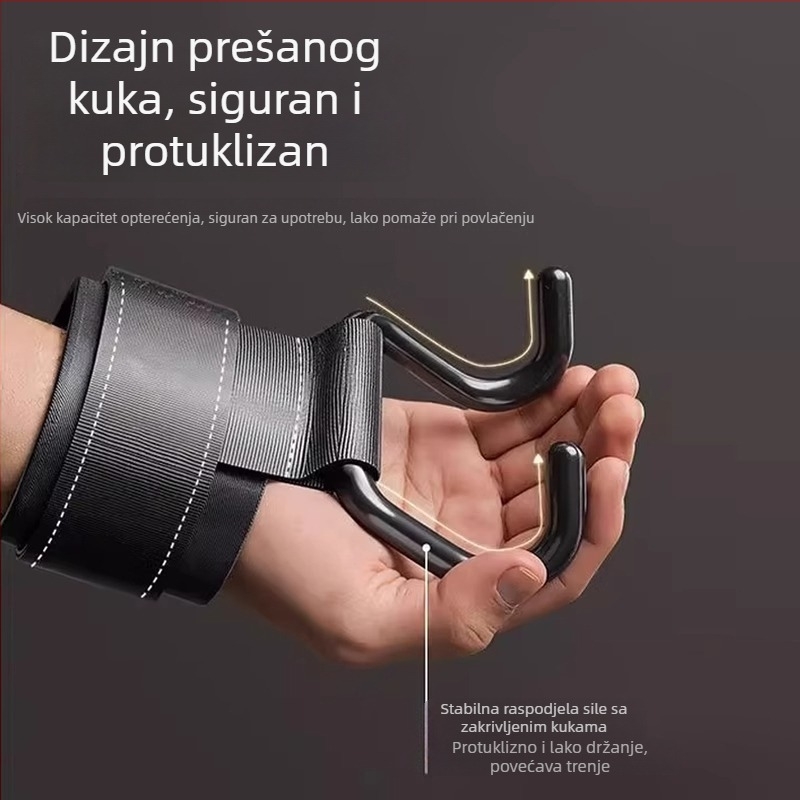 Xtep kuka za pomoć pri zgibovima na vodoravnoj prečki – podrška zapešća, trening snage za muškarce i žene
