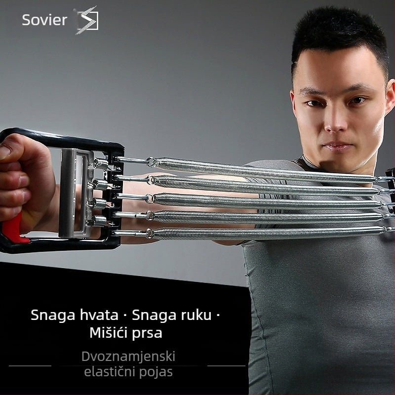 Dvostrani opružni napinjač — fitness oprema za vježbanje ruku i prsnih mišića, uređaj za stisak, kaiš za proširenje prsnog koša, visoka elastičnost