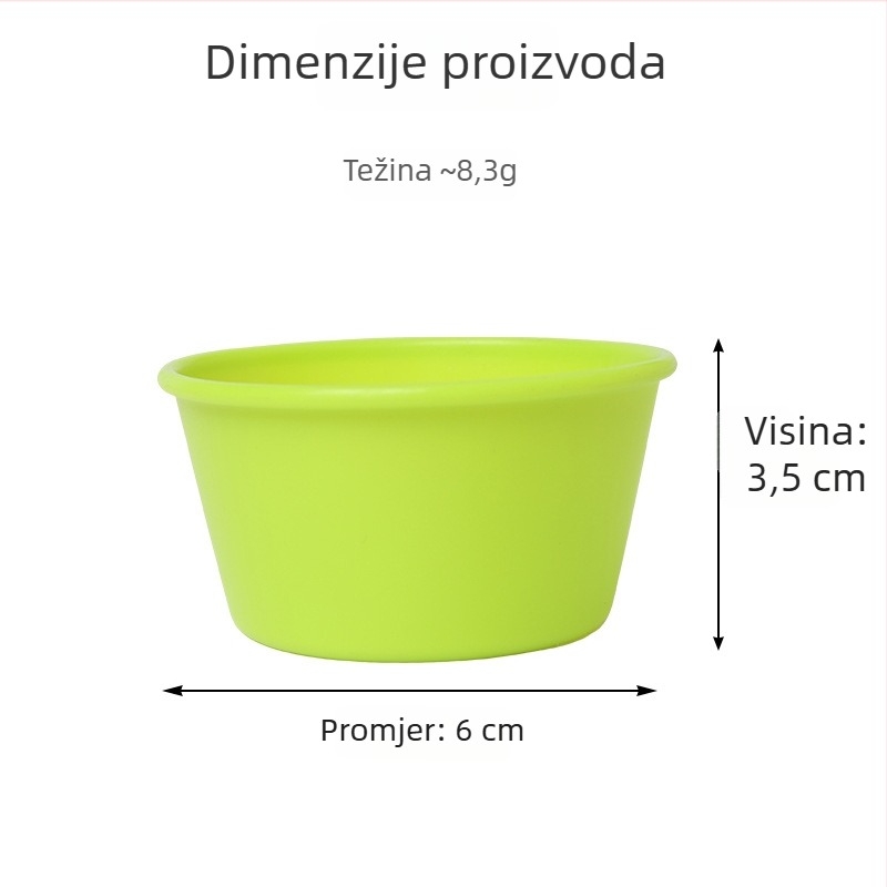 10 g silikonskih kalupa za mafine, debeli, s lako odvajanje, kvadratni ili okrugli, za pečenje tartova s jajima, pudinga i rižinih kolača.