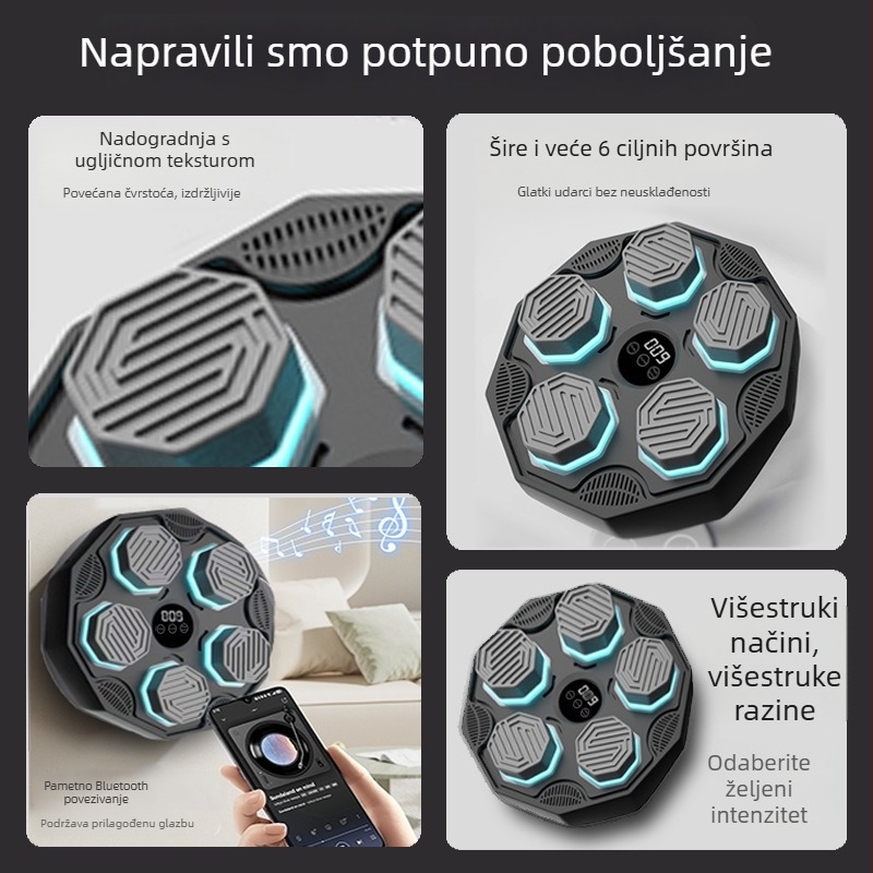 Unutarnja elektronička meta za boksa s reakcijskim svjetlom za odrasle — visi trening oprema Sanda