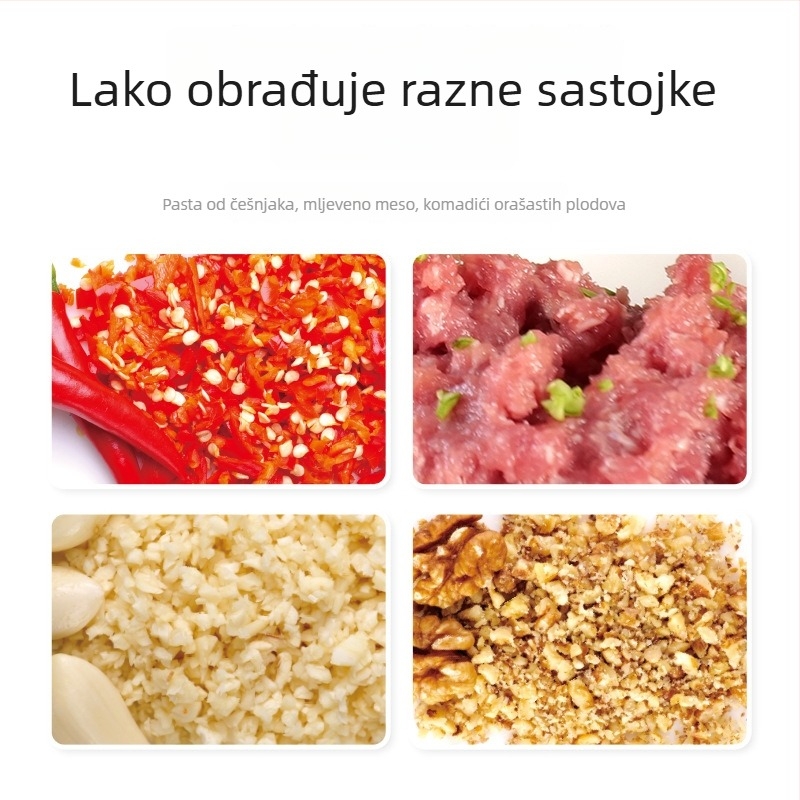 Ručna presa za češnjak i višenamjenski kuhinjski procesor za češnjak, luk i đumbir; kućni uređaj za pire od tikve i krumpira za bebinu hranu