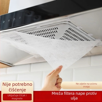 Toplinski otporan, samoljepljivi filtrirajući papir za kuhinjsku napa, apsorbira masnoću
