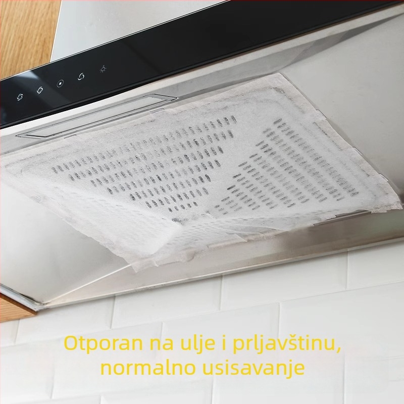 Toplinski otporan, samoljepljivi filtrirajući papir za kuhinjsku napa, apsorbira masnoću