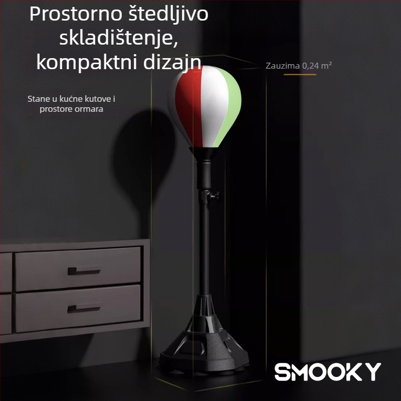 Oprema za boksački trening: brzinska lopta za kućnu upotrebu, stojeći boksački vreća, lopta za reakciju s odskokom