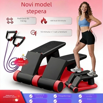 Zračni stepper s plastičnim pedalama i trenažerom otpora za struk, kućna fitness oprema