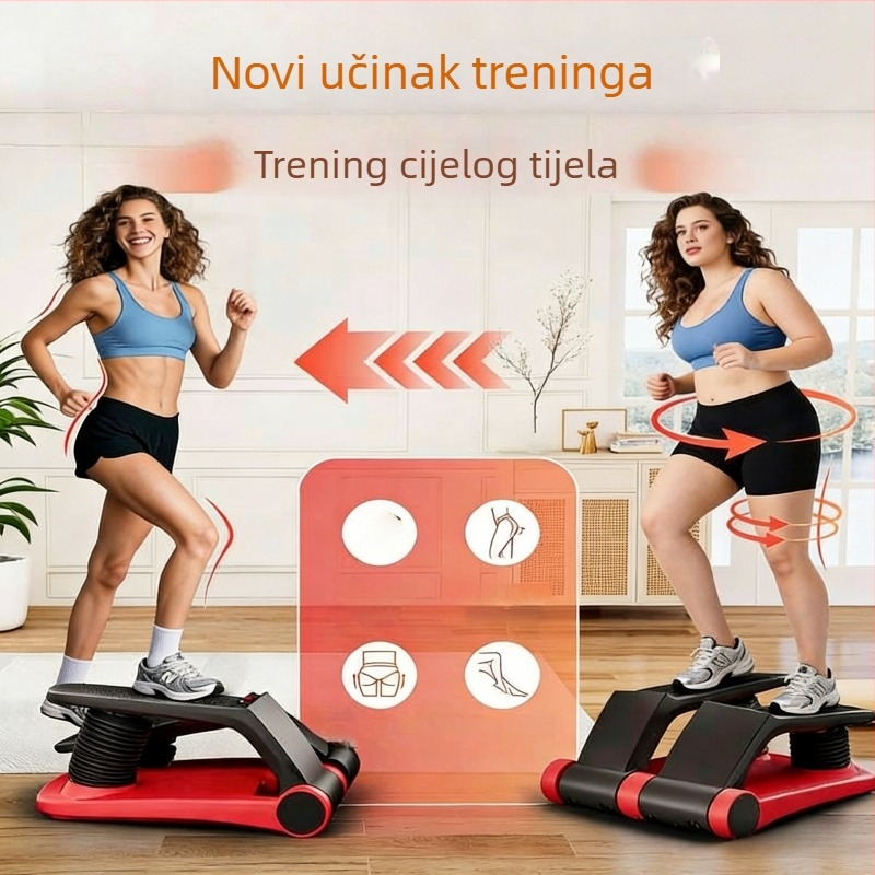Zračni stepper s plastičnim pedalama i trenažerom otpora za struk, kućna fitness oprema