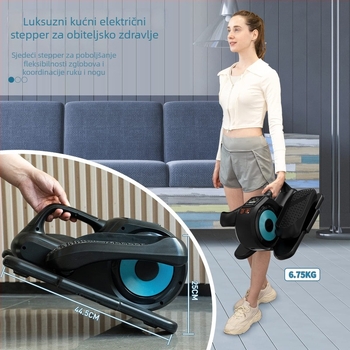 Električni hodalica za starije osobe – rehabilitacijski uređaj s pedalnim i eliptičkim trenažerom
