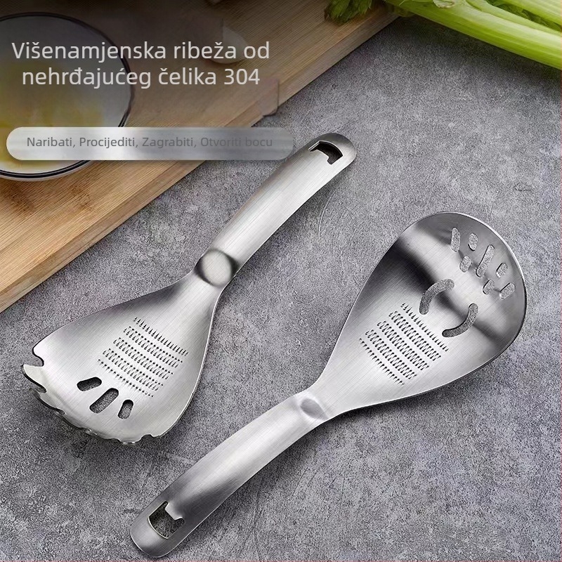 Žlica od nehrđajućeg čelika za mljevenje đumbira i žlica za pire od češnjaka – višenamjenski kuhinjski alat