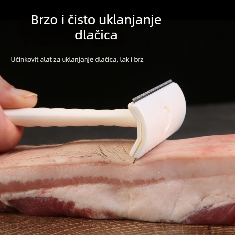 Kuhinjski alat za uklanjanje dlaka sa svinjske kože, posebna strugalica s oštrim višefunkcijskim nožem