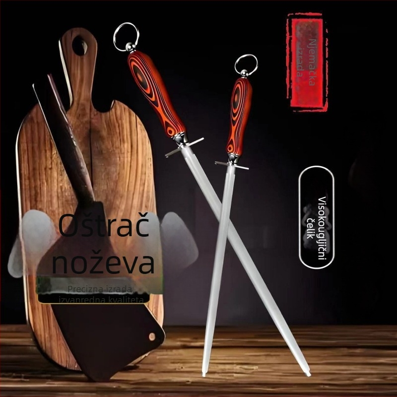 Šipka za oštrenje nože od legiranog čelika s Ultra-finom teksturom, mesarska oštrica za profesionalnu i kućnu upotrebu noževa