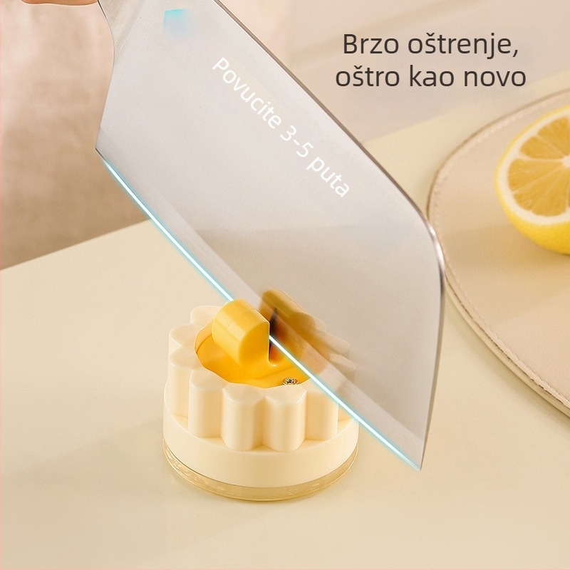 Dopamine oštrač noževa s usisnom čašicom – dvostrani kamen za oštrenje, kuhinja, kućna upotreba