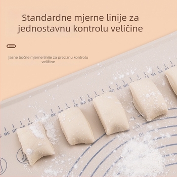 Silikonska podloga za tijesto, kvalitetna, debela, ekstra velika, za valjanje tijesta i izradu knedli
