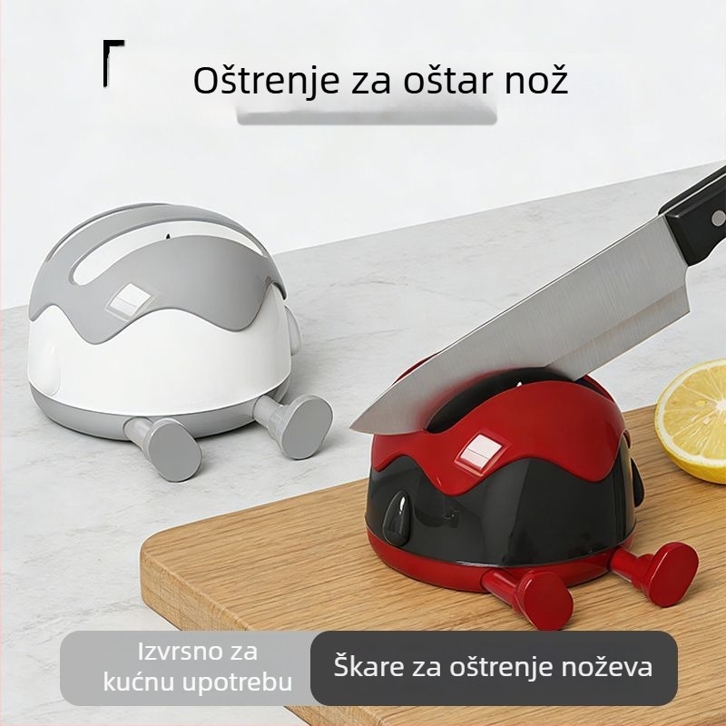Oštrač s kugličnim usisnim držačem za kuhinjske nože i škare, wolfram čelični alati, novo brzo oštrenje