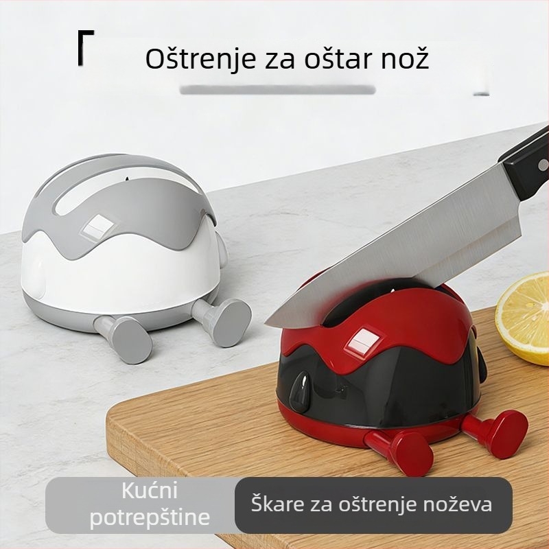 Oštrač s kugličnim usisnim držačem za kuhinjske nože i škare, wolfram čelični alati, novo brzo oštrenje