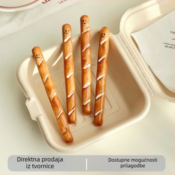 Keramički miješalac za kavu u obliku baguete, sladak crtani dizajn, kvaliteta hrane