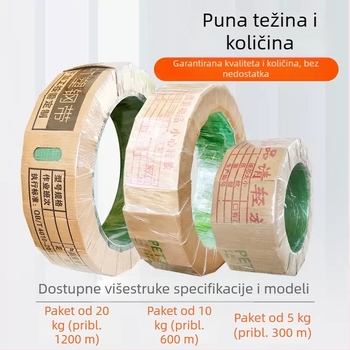 PET traka za pakiranje za ručno učvršćivanje s dodatkom tackifiera — topljiva traka za pakiranje