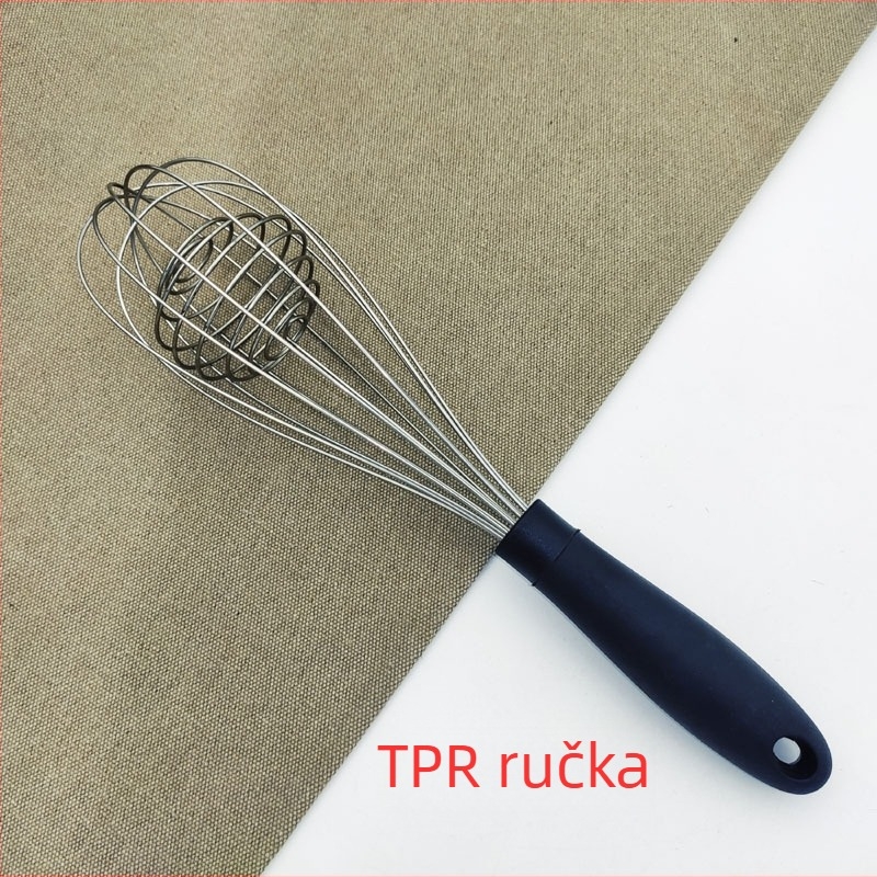 Pjenjača za jaja od nehrđajućeg čelika s TPR ručkom, duljina 12 inča