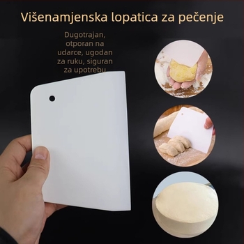 Plastična spatula za pečenje, velika trapezna oblika, za kremaste torte, čokoladu i rižine rezance