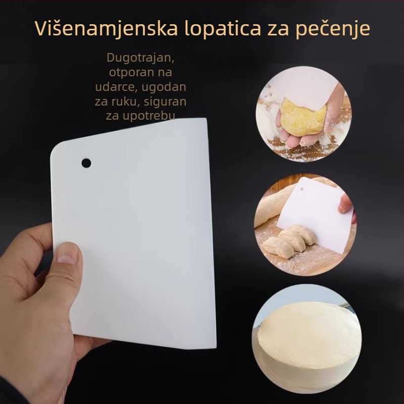 Plastična spatula za pečenje, velika trapezna oblika, za kremaste torte, čokoladu i rižine rezance