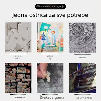 Nehrđajući čelična čistilna špahtla za uklanjanje ljepila i čišćenje spojeva na mramornom podu