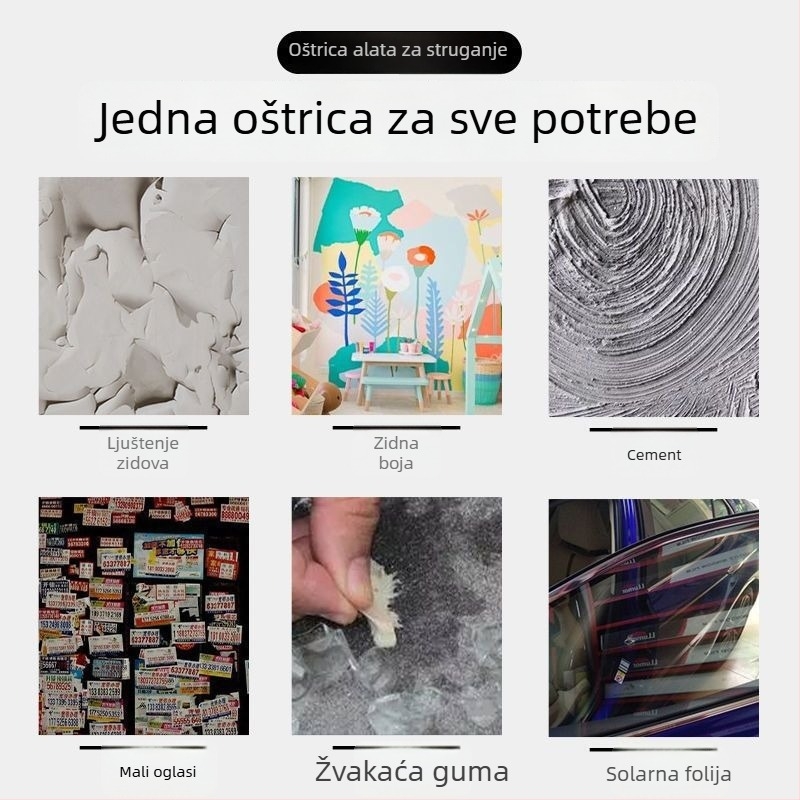 Nehrđajući čelična čistilna špahtla za uklanjanje ljepila i čišćenje spojeva na mramornom podu