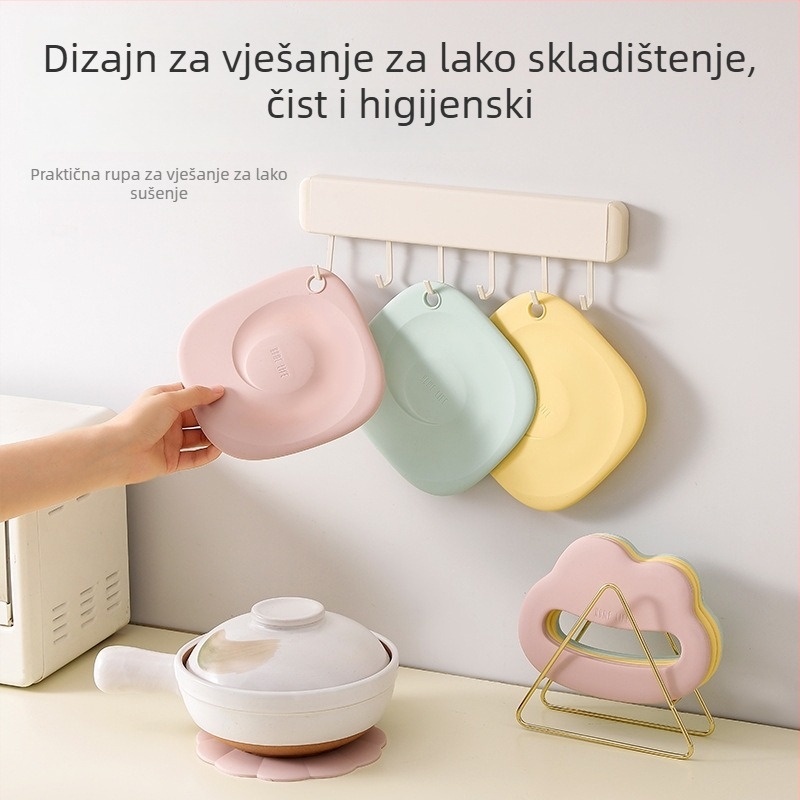 Silikonska toplinska podložka za stolnu ploču — podmetači za tanjure, lonce, šalice i zdjelice, dojam vrhunske klase, zaštita od opeklina, otporna na visoke temperature