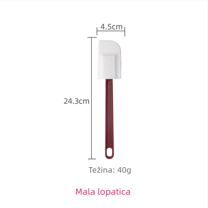 3-dijelni set silikonskih špatula otpornih na visoke temperature za pečenje – špatula za maslac i krem