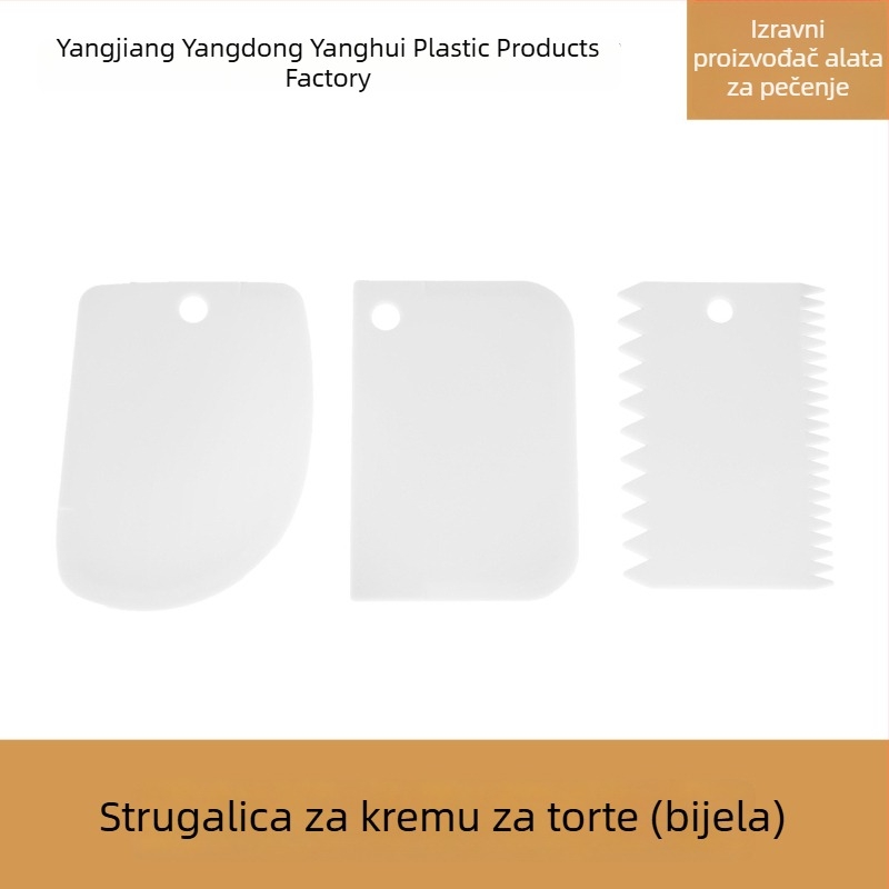 Trojedjelni set alata za ukrašavanje torti – špatula za kremu