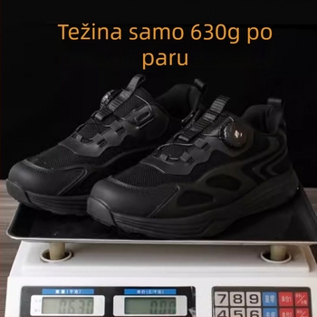 Nove ljetne crne tenisice za trening za vanjsko trčanje, s okretanjem gumba, brzi odziv, otporne na probijanje