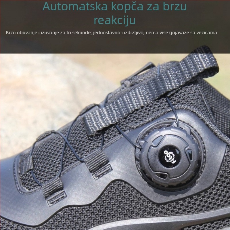 Nove ljetne crne tenisice za trening za vanjsko trčanje, s okretanjem gumba, brzi odziv, otporne na probijanje