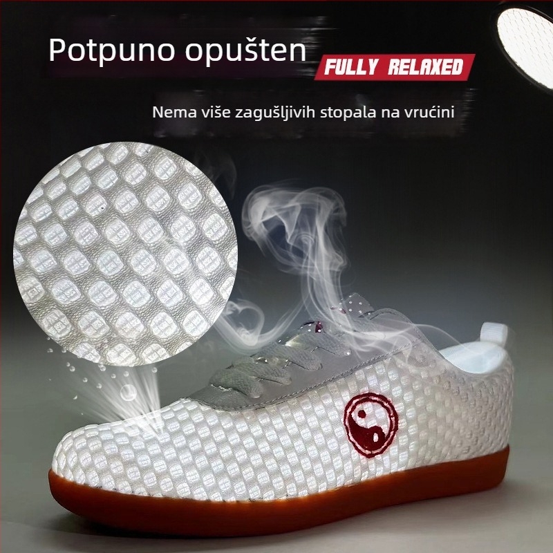 Prozračne Tai Chi tenisice s mrežicom za muškarce i žene, izdržljive tenisice borilačkih vještina s mekanim potplatom, tenisice za trening Kung Fu i jogu