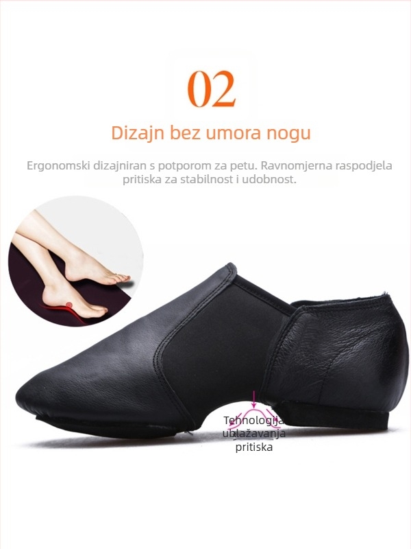 Nova stil džez plesne cipele od svinjske kože, niski profil, etničke plesne cipele, moderne plesne cipele, cipele za cheerleading