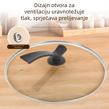 Kapa od kaljenog stakla za posuđe, proziran, za kuhanje (20–36 cm)