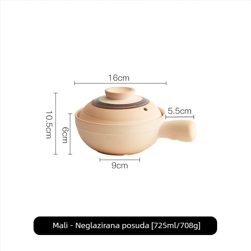 Lonac japanskog stila s drškom za plinski štednjak, 1 l, mali kapacitet