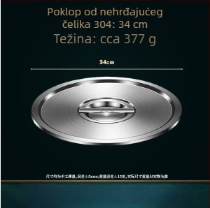 Poklop za lonac od 304 nehrđajućeg čelika, kvalitetan za hranu, višenamjenski i čvrst za kućnu uporabu