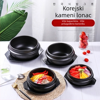 Korejskog stila kameni lonac za kućnu upotrebu — lonac za bibimbap i varivo, mali lonac s nelepljivim premazom, pogodan za plinsku ploču, Chef Meisi