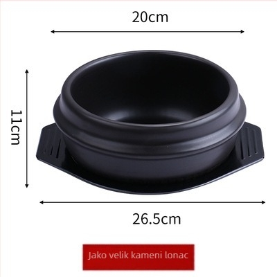 Korejskog stila kameni lonac za kućnu upotrebu — lonac za bibimbap i varivo, mali lonac s nelepljivim premazom, pogodan za plinsku ploču, Chef Meisi