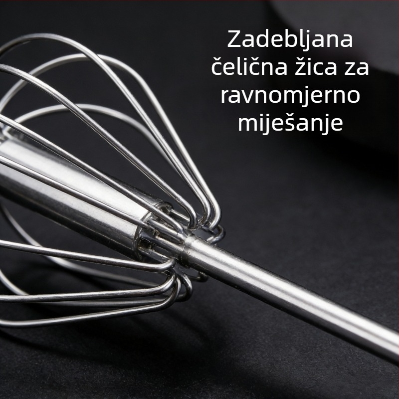 Nehrđajući čelični ručni mikser za jaja, pritiskom, poluautomatski rotirajući kuhinjski alat za šlag i jaja