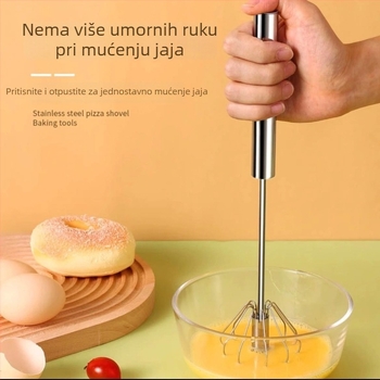 Nehrđajući čelični ručni mućkalica za jaja, kućna upotreba, rotirajući