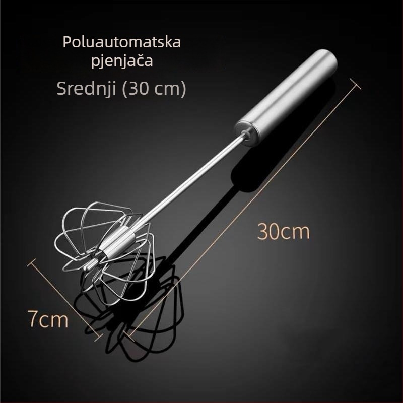 Nehrđajući čelični ručni mućkalica za jaja, kućna upotreba, rotirajući